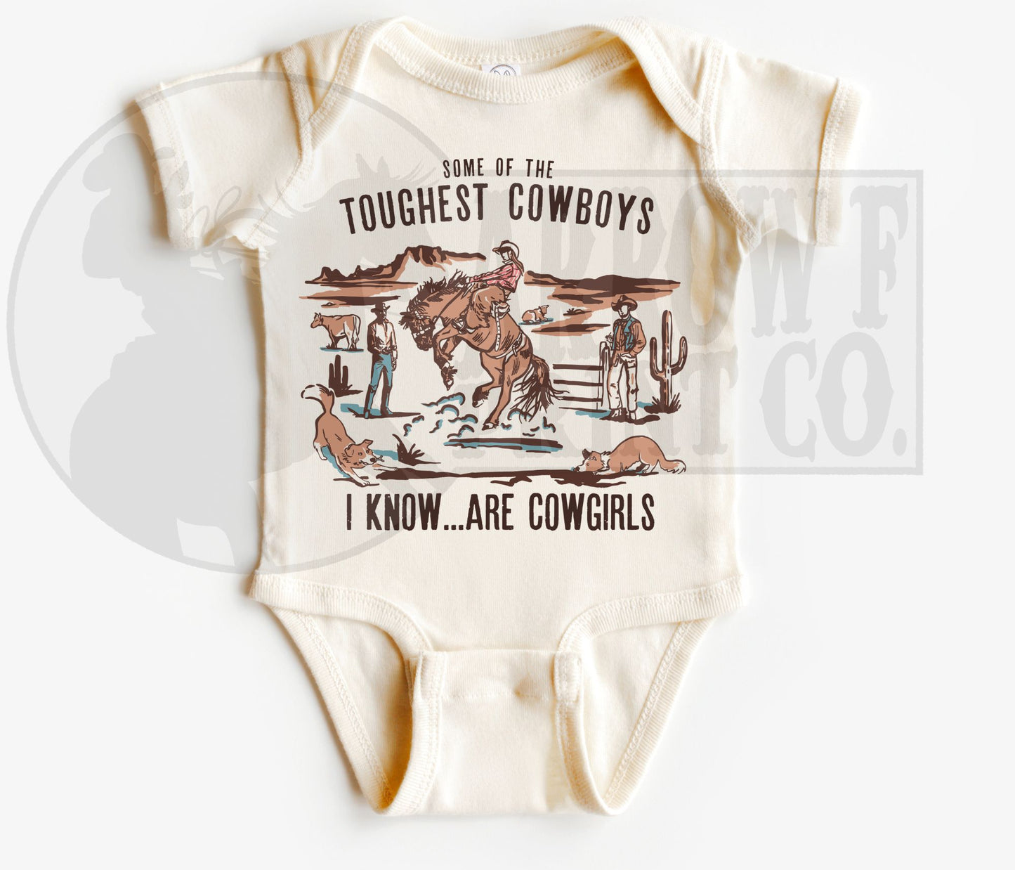 Toughest Cowgirl S/S Onesie or Tee