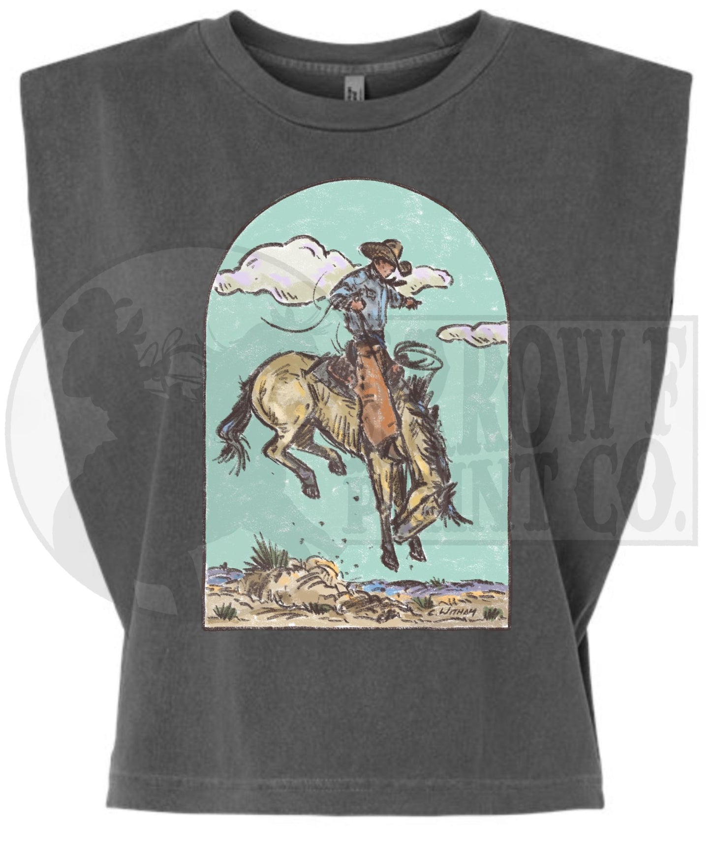 Up Down| Western Graphic Muscle Tank