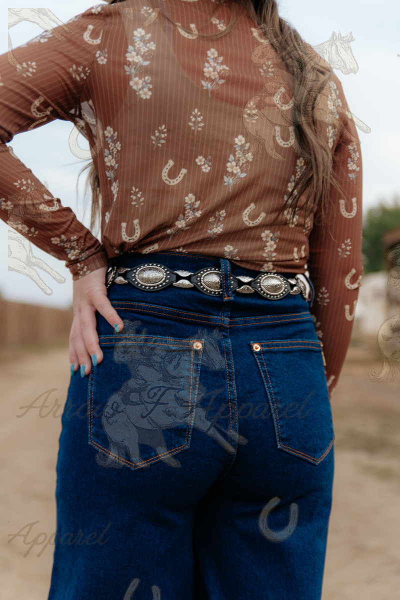 Horseshoe Floral Mesh | TFP 1222