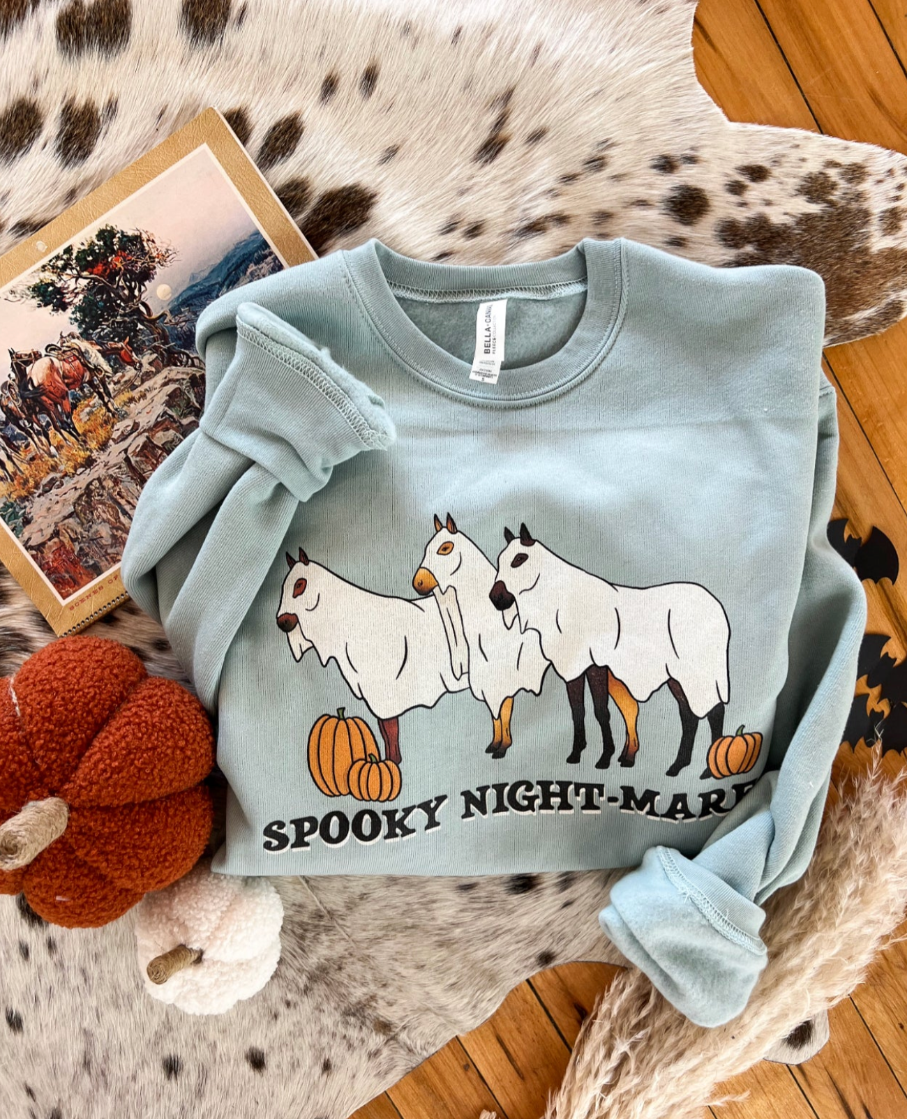 Spooky Night-Mares Sweatshirt – Dusty Blue