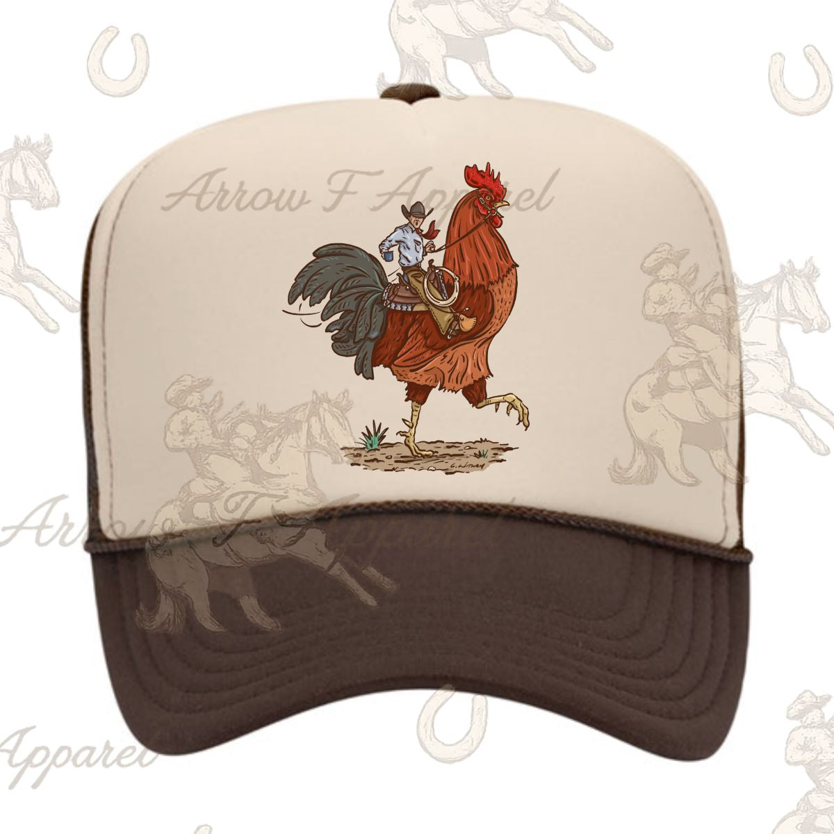 Cody Coffee Rooster Cowboy Trucker Hat