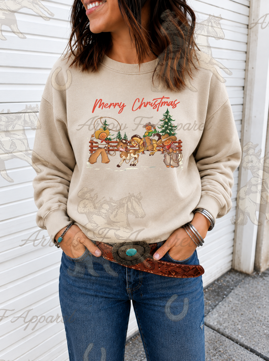 Western Gingerbread Sweatshirt or Tee(Sand)