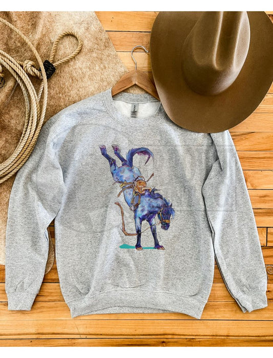 Blue Bronc Crewneck