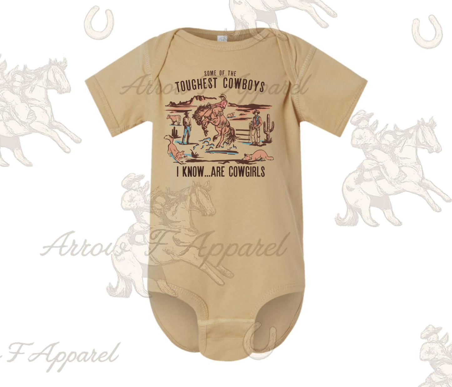 Toughest Cowgirls Onesie or Tee (Infant,Toddler,Youth)