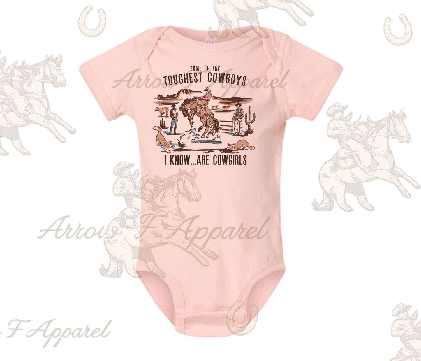 Toughest Cowgirls Onesie or Tee (Infant,Toddler,Youth)