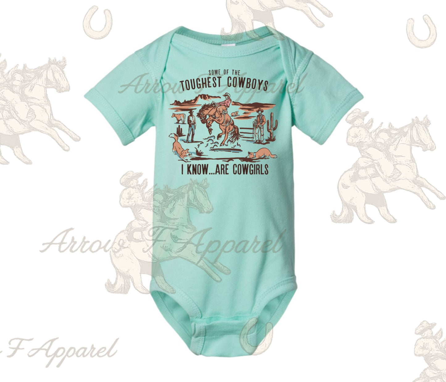Toughest Cowgirls Onesie or Tee (Infant,Toddler,Youth)