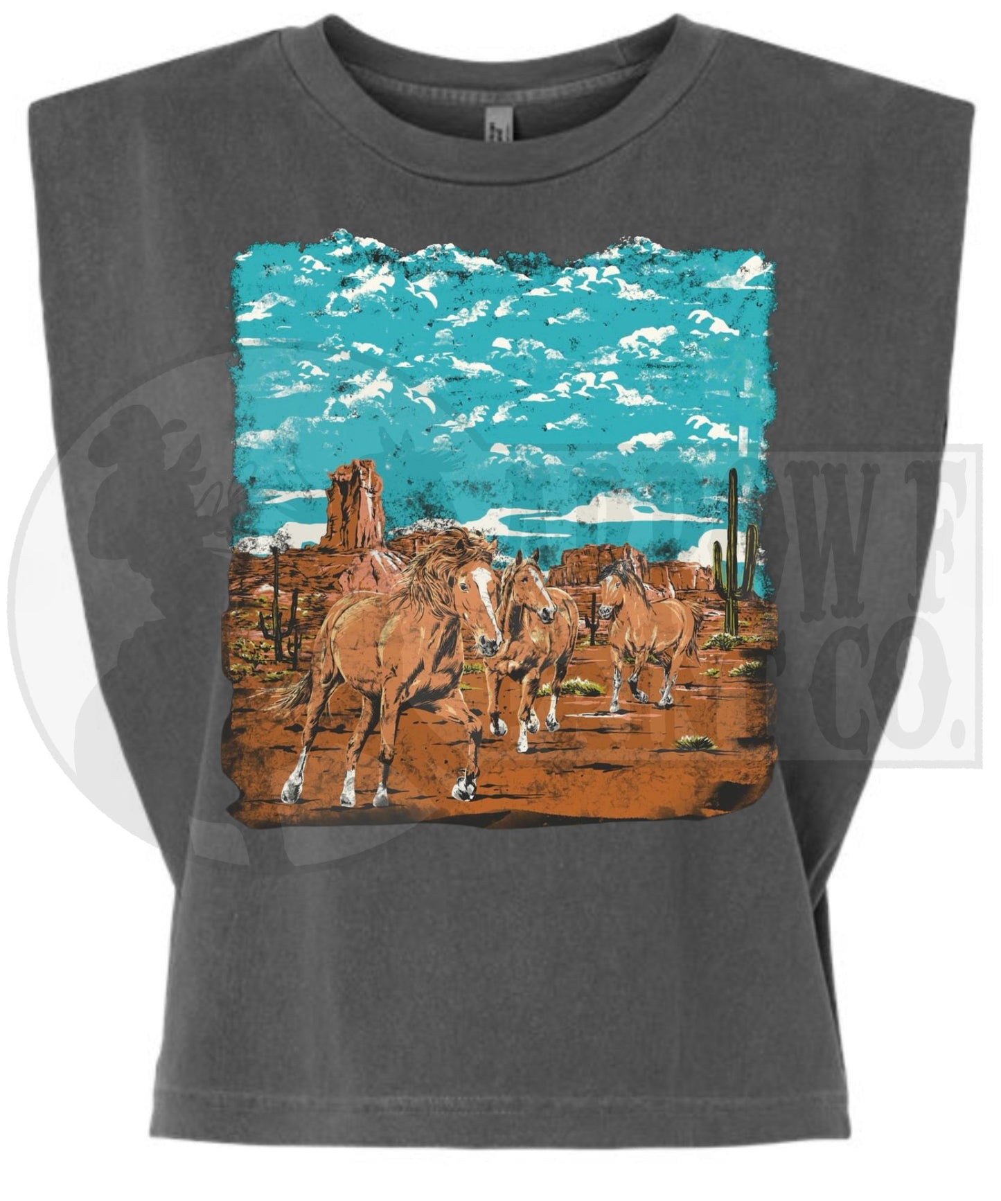 Desert Mustangs| Western Graphic Muscle Tank