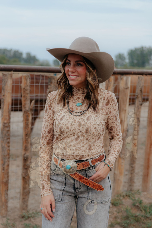 Ivory Boho Paisley Mesh | TFP 1222