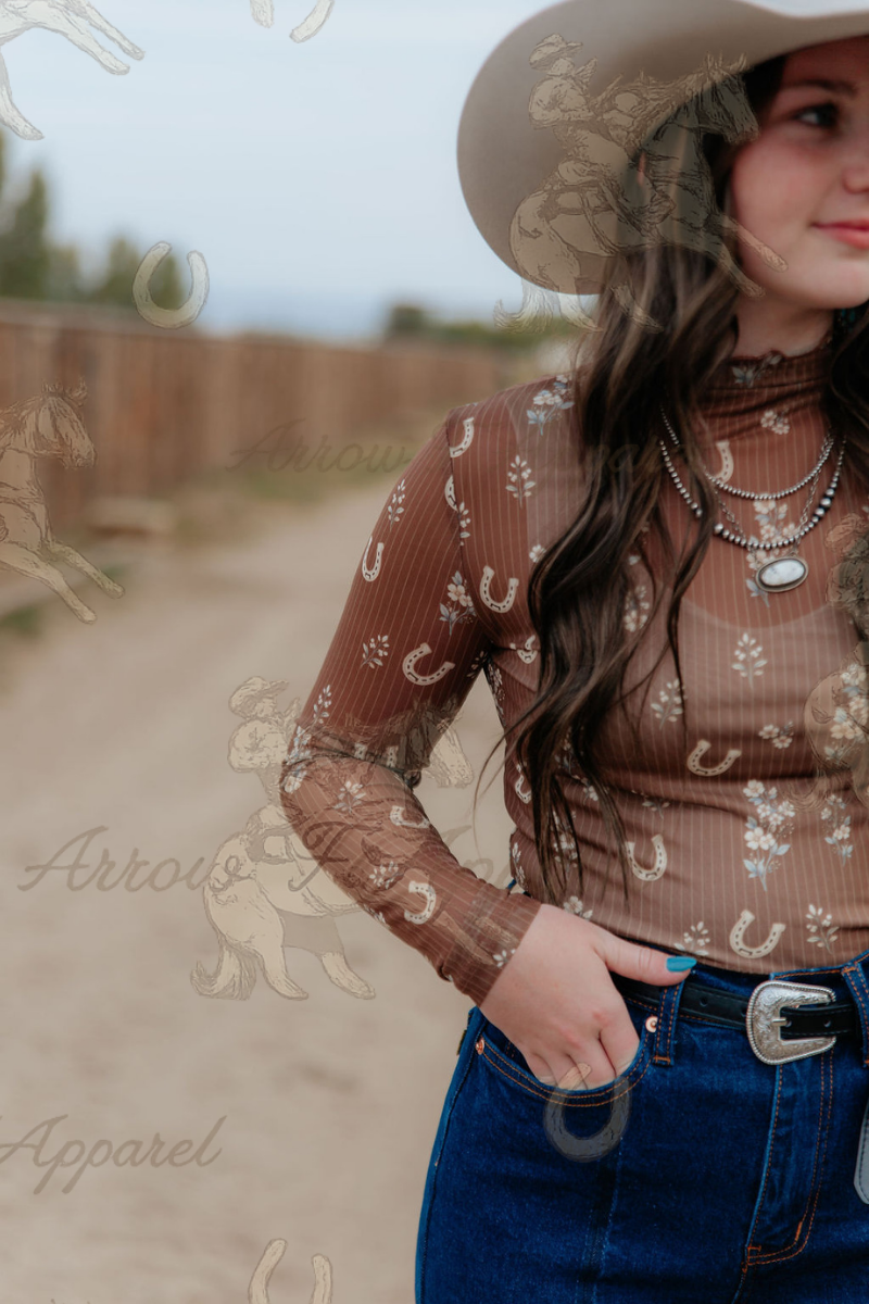 Horseshoe Floral Mesh | TFP 1222