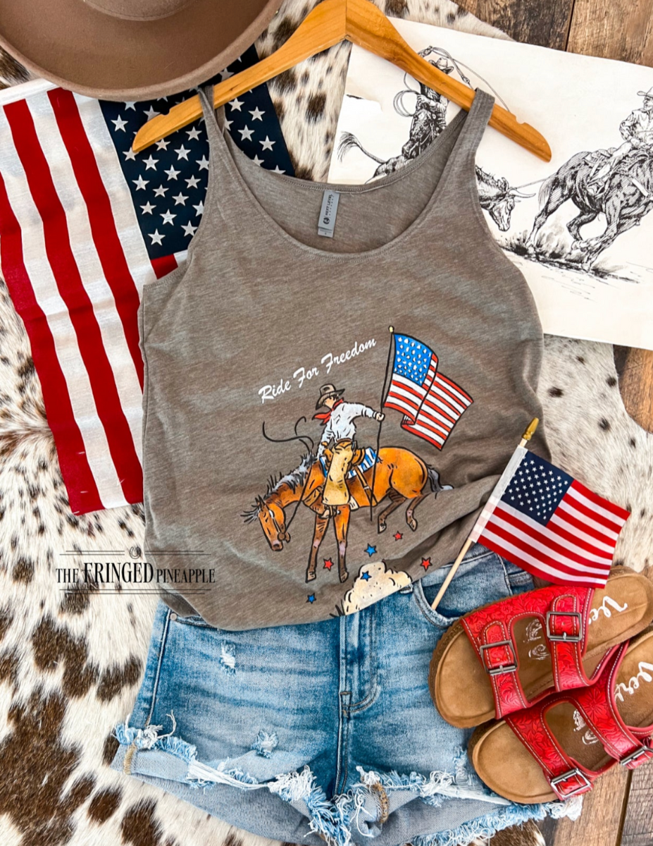 Ride for Freedom| Western Graphic Tank