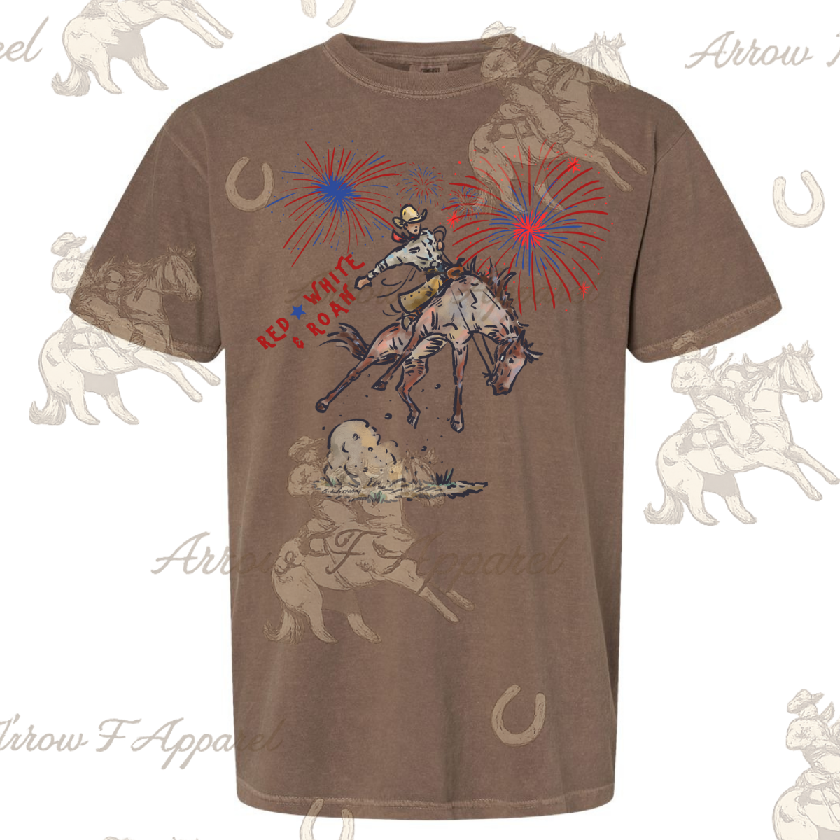 Red, White & Roan| Western Graphic Tee (Espresso)