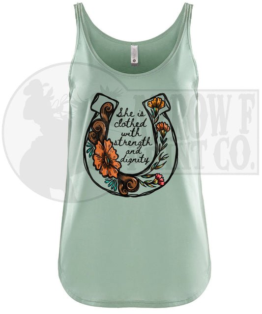 Wildflower Horseshoe| Western Graphic Tank