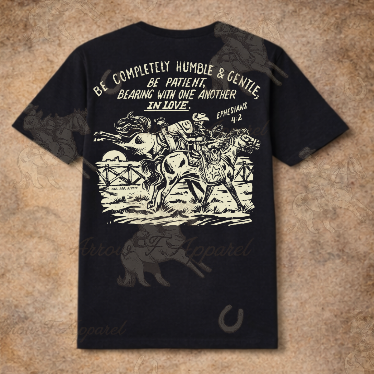 Be Completely Humble & Gentle T-Shirt | Ephesians 4:2 | Western Faith T-Shirt | Heavyweight Unisex T-Shirt