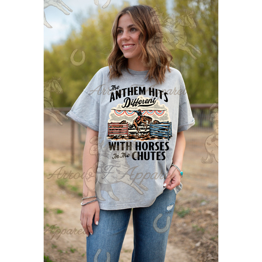 Anthem Hits Different| Western Graphic Oversized Tee