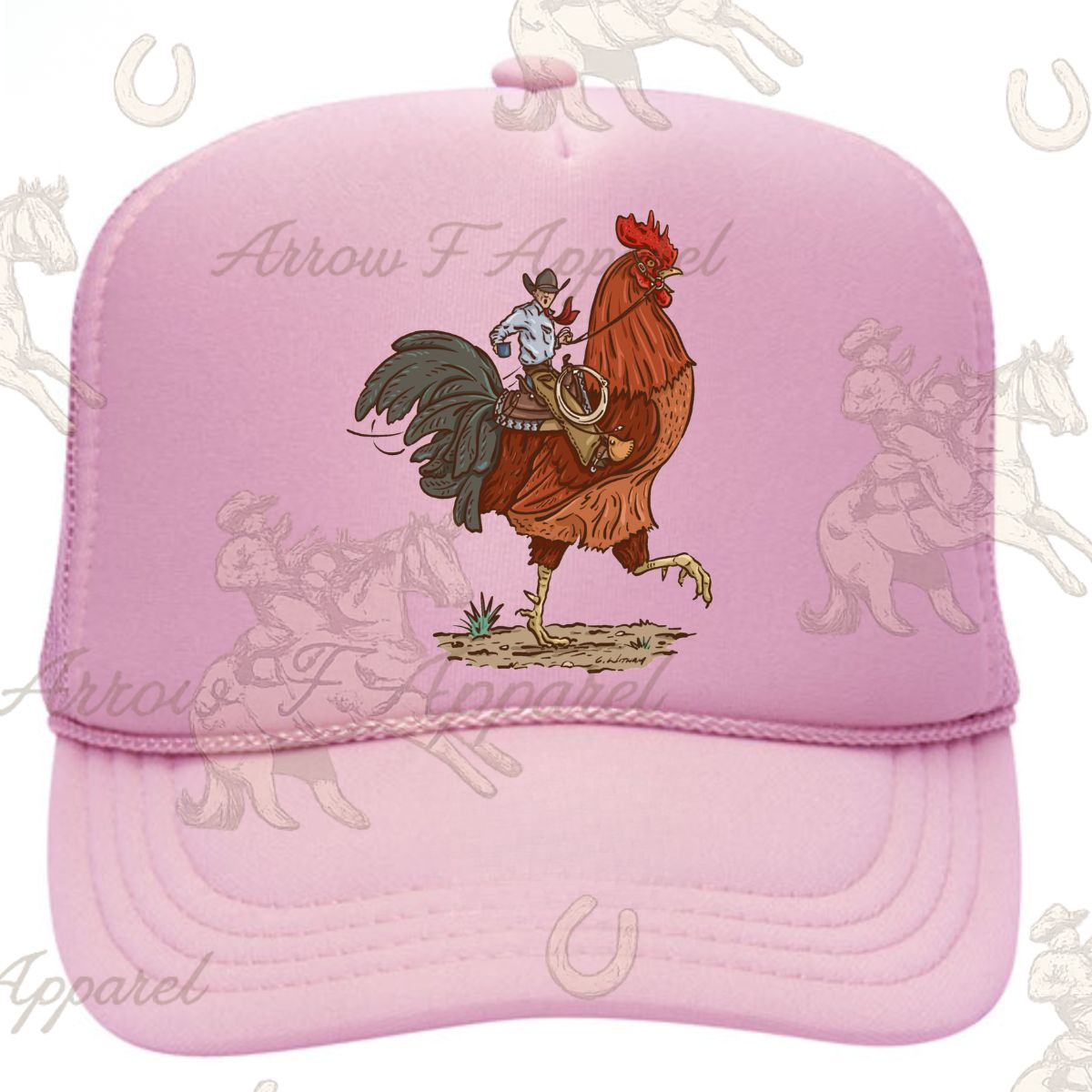 Cody Coffee Rooster Cowboy Trucker Hat