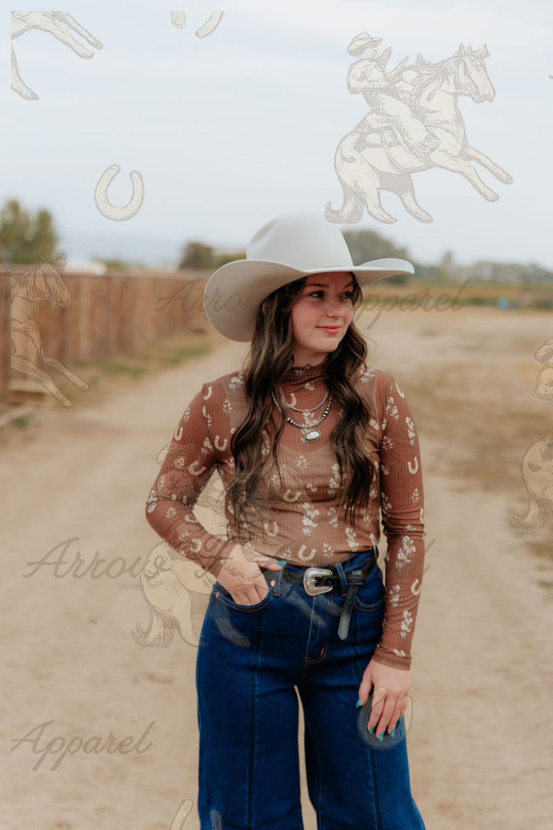 Horseshoe Floral Mesh | TFP 1222
