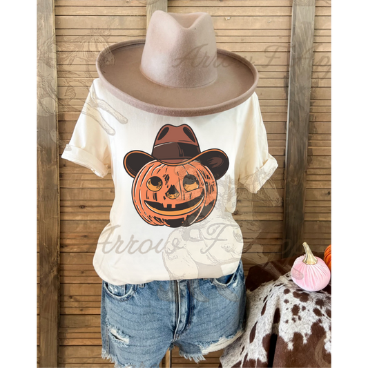 Cowboy Pumpkin Tee (Cream)