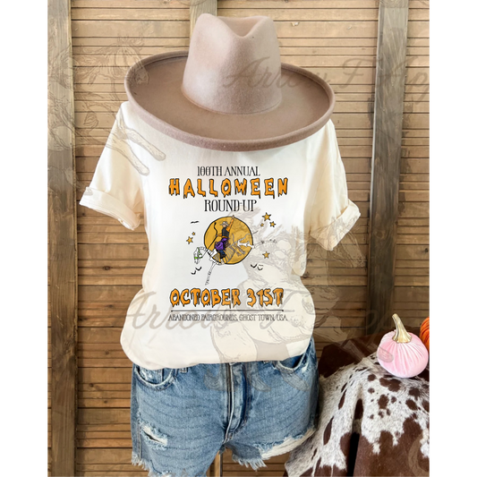 Halloween Rodeo Poster Tee (Cream)