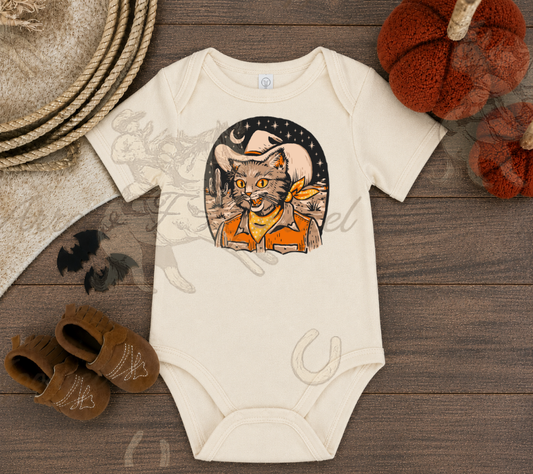 Halloween Cat Onesie or Tee (Infant,Toddler,Youth)