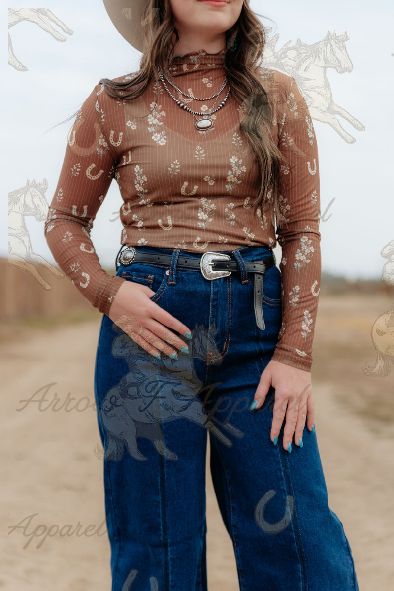 Horseshoe Floral Mesh | TFP 1222