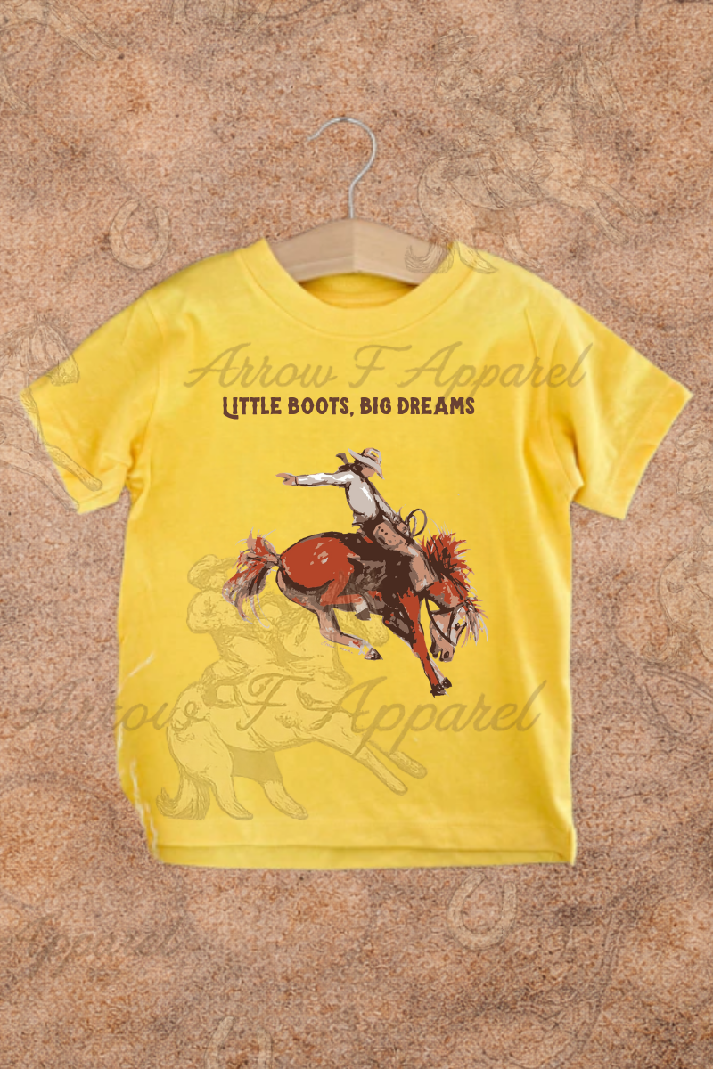 Little Boots, Big Dreams Onesie or Tee (Infant, Toddler, Youth)