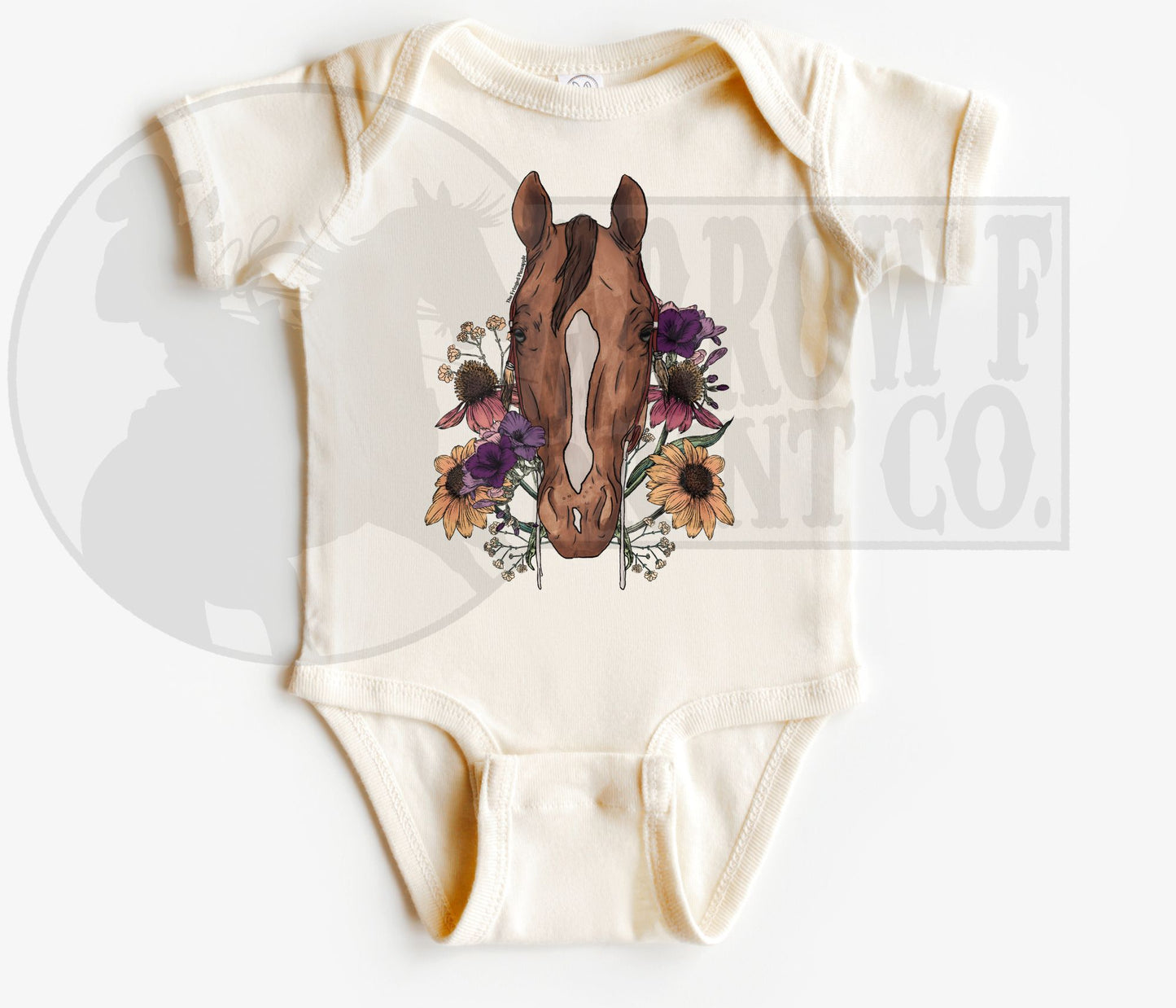 Sorrel Horse Flowers S/S Onesie or Tee