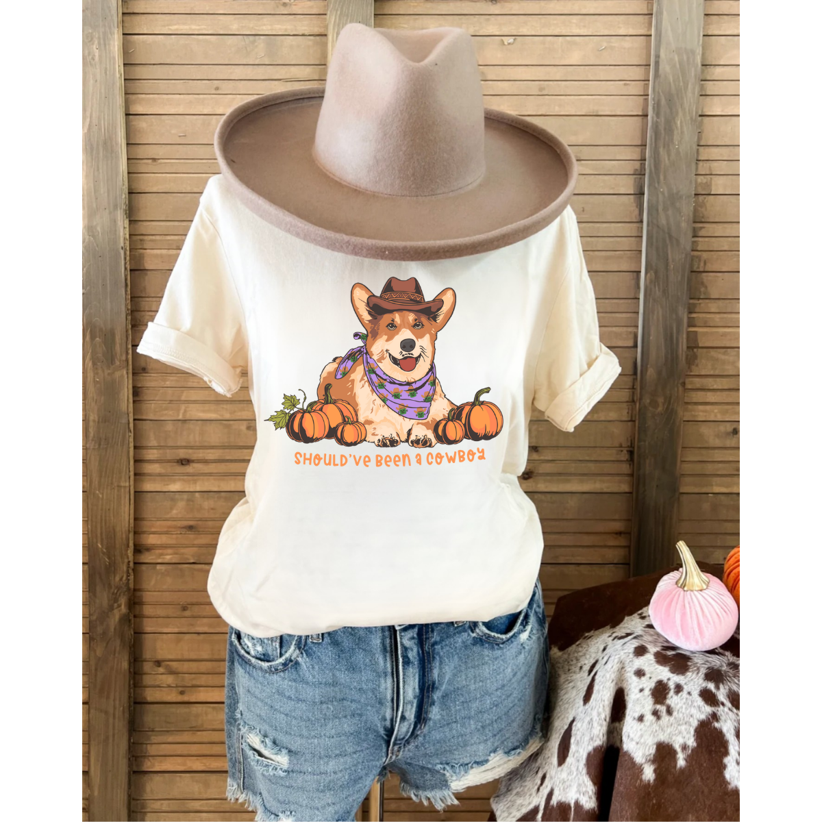 Should've been a Cowboy Tee (Cream)