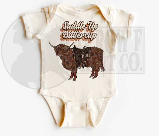 Saddle Up Buttercup S/S Onesie or Tee
