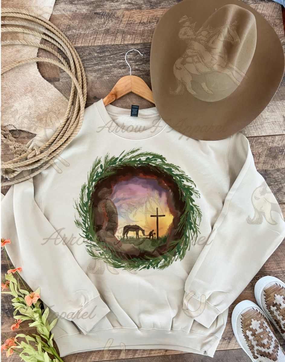 At the Tomb | Western Graphic Tee or Sweatshirt (Sand)