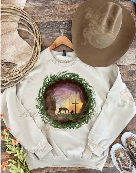 At the Tomb | Western Graphic Tee or Sweatshirt (Sand)