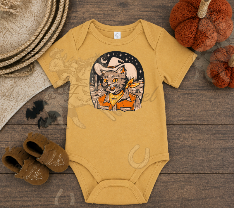 Halloween Cat Onesie or Tee (Infant,Toddler,Youth)