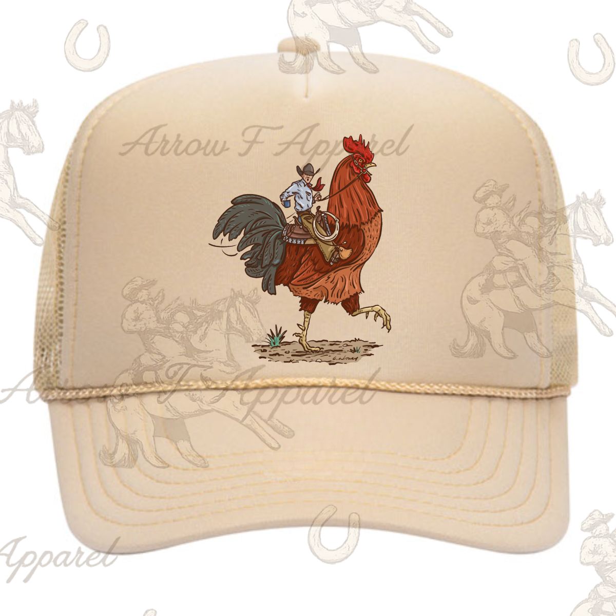 Cody Coffee Rooster Cowboy Trucker Hat