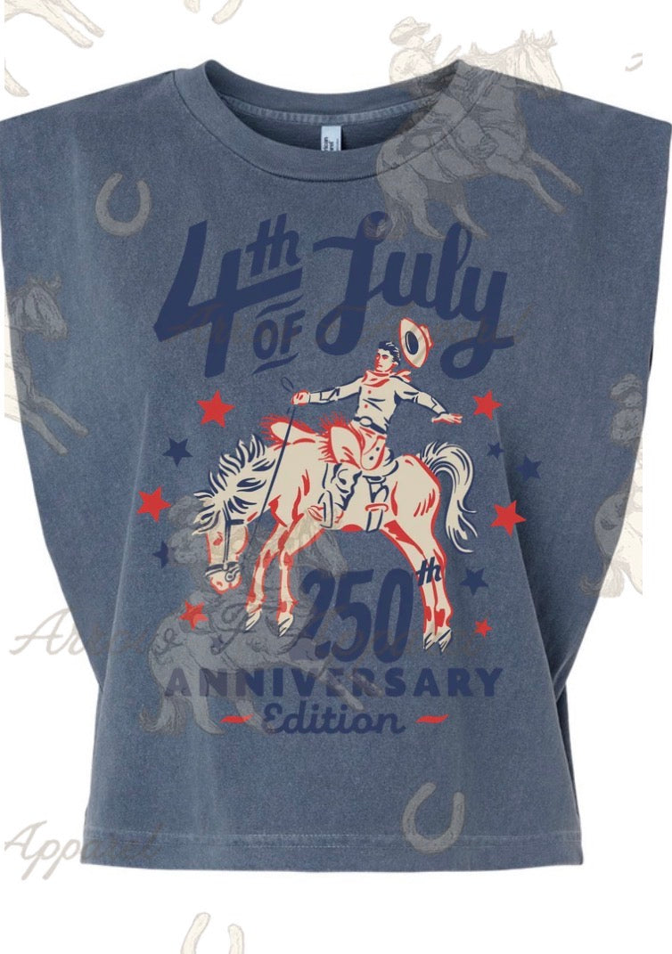 250th Anniversary America| Western Graphic Muscle Tank