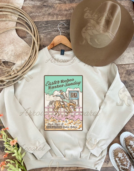 Easter Rodeo| Western Graphic Tee or Sweatshirt (Sand)