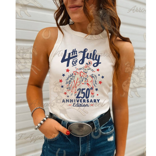 250th Anniversary America | Western Graphic  Cropped Tank
