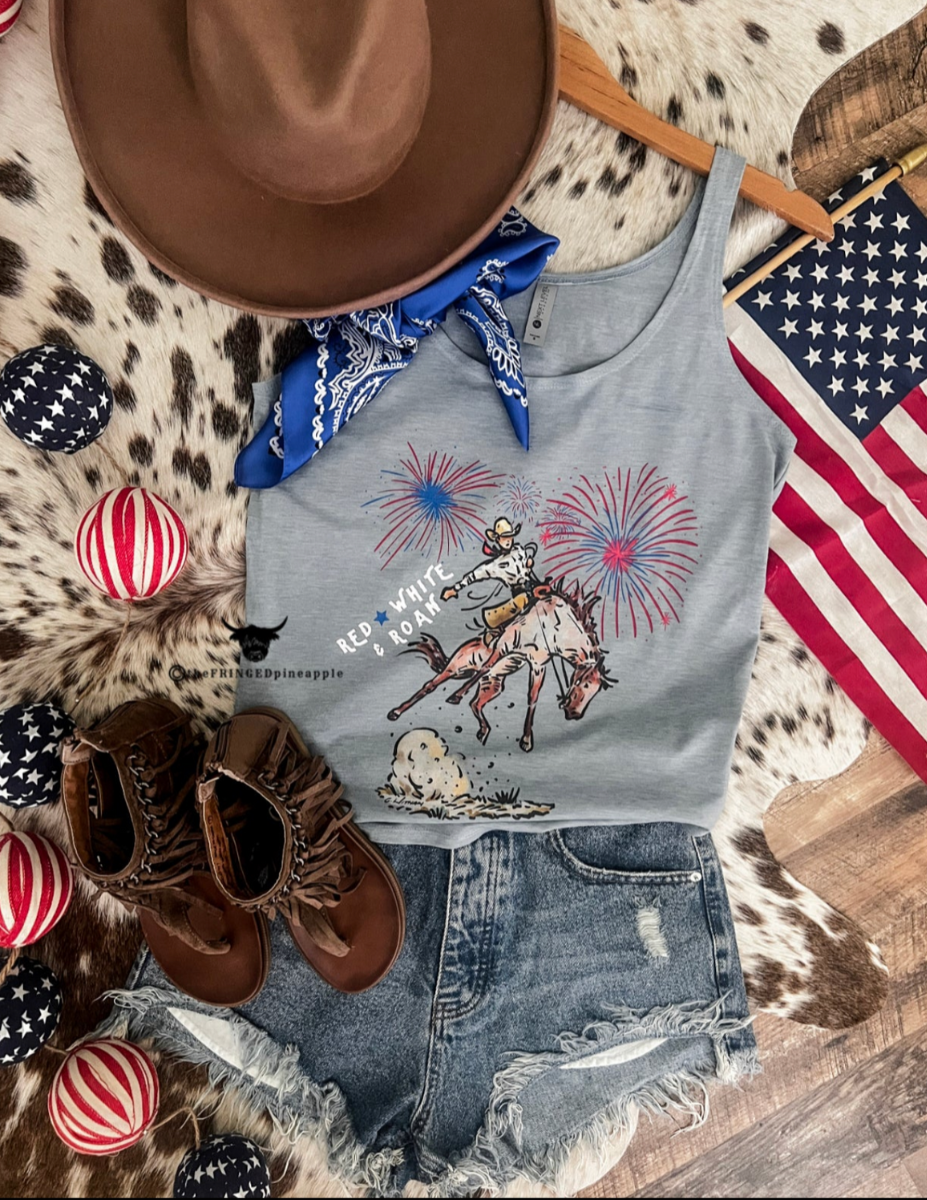 Red White & Roan| Western Graphic Tank