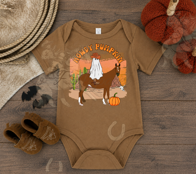 Howdy Pumpkin Onesie or Tee (Infant,Toddler,Youth)