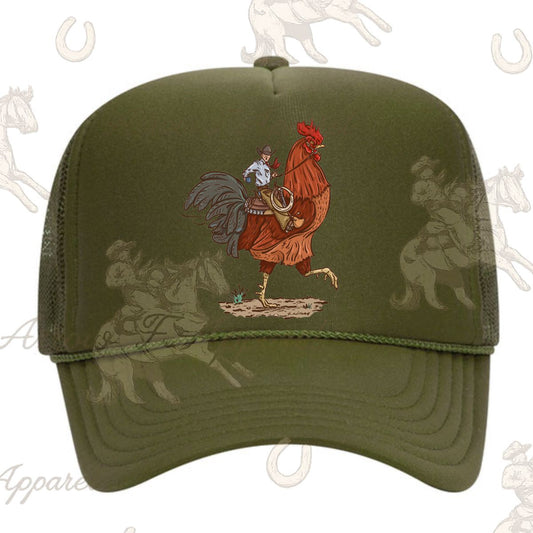 Cody Coffee Rooster Cowboy Trucker Hat