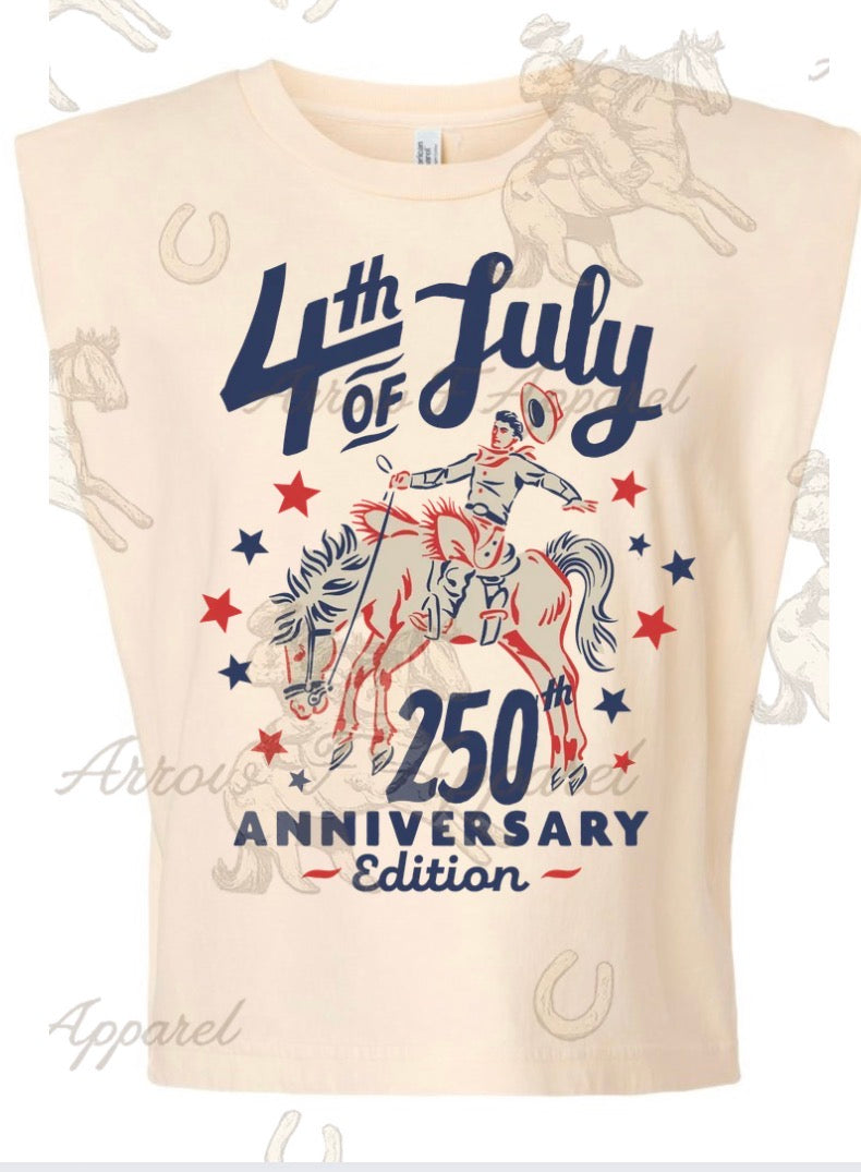 250th Anniversary America| Western Graphic Muscle Tank