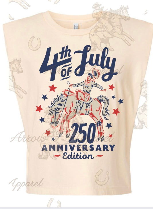 250th Anniversary America| Western Graphic Muscle Tank