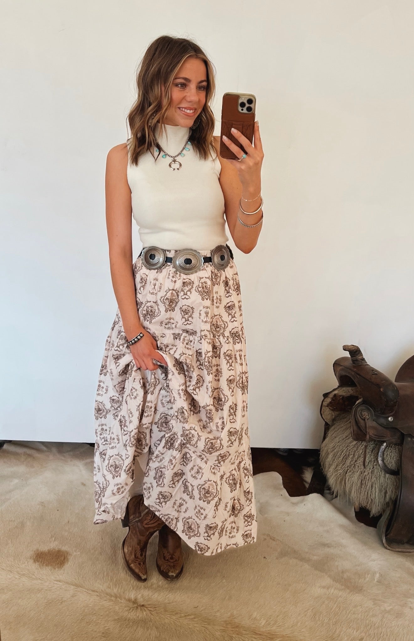 Dusty Vintage Cowboys Skirt (1 Pack)