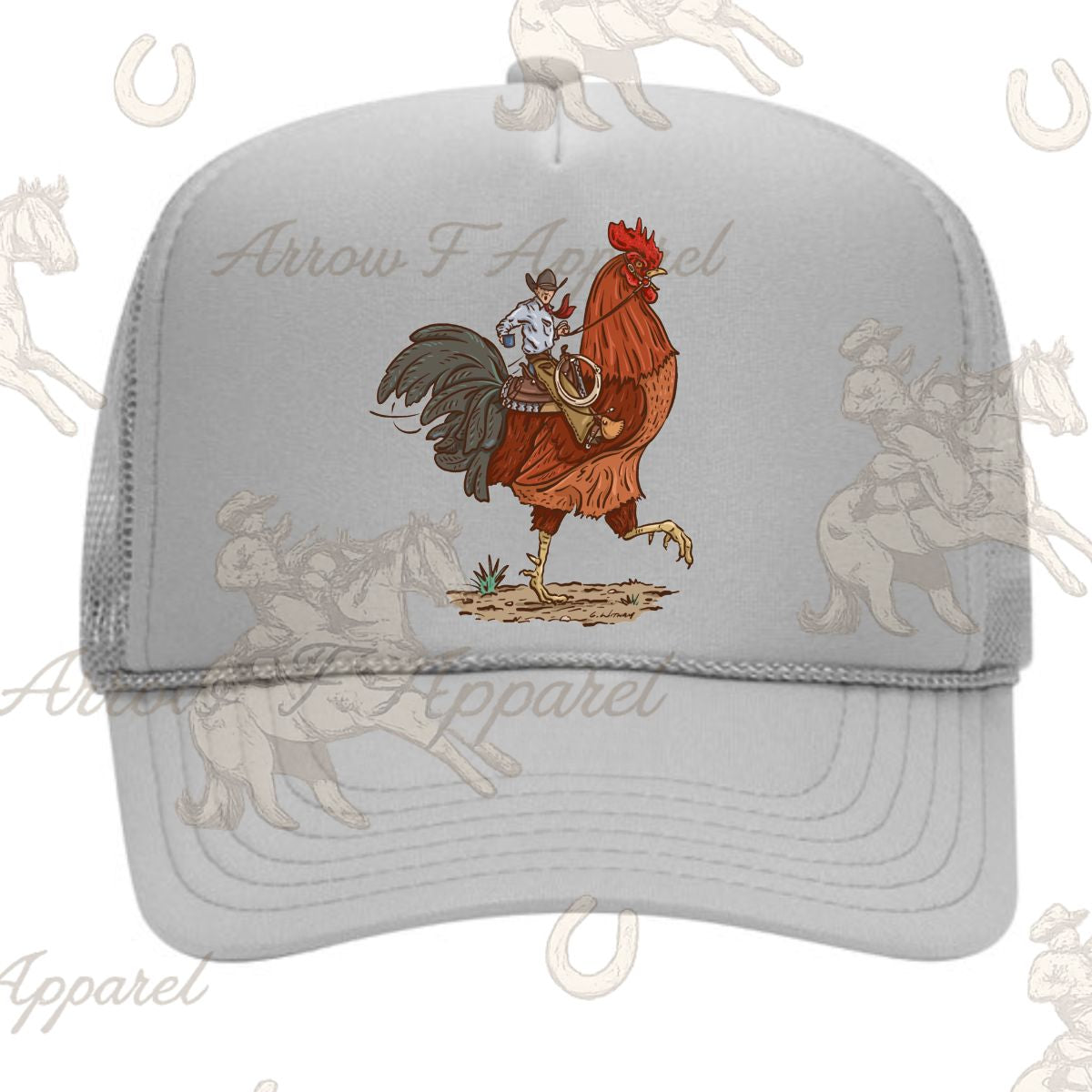 Cody Coffee Rooster Cowboy Trucker Hat