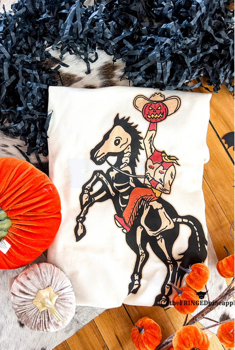 Skeleton Cowboy Tee (Cream)