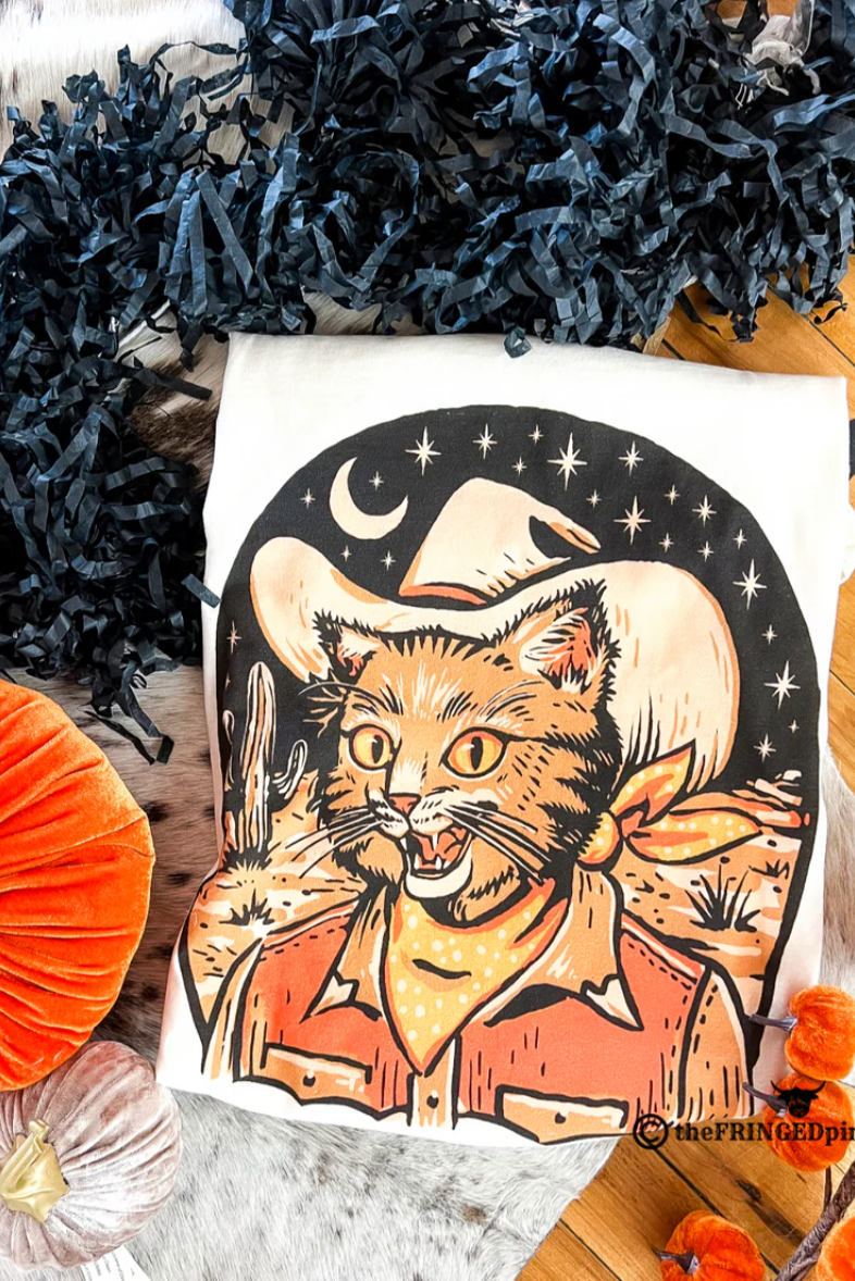 Cowboy Cat Tee (Cream)