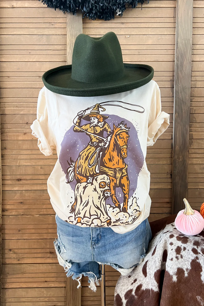Witchy Rider Tee (Cream)