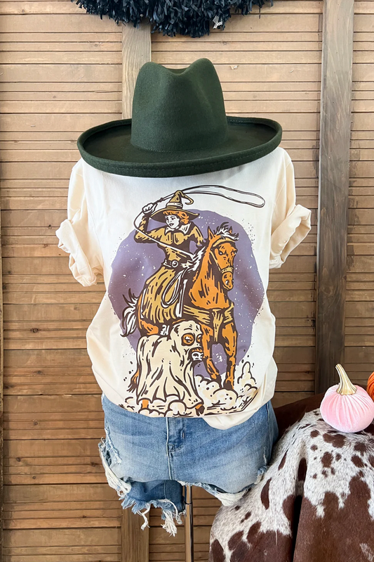 Witchy Rider Tee (Cream)