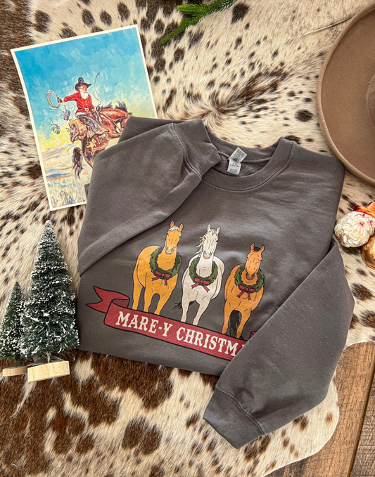 Mare-Y Christmas Sweatshirt or Tee(Charcoal)