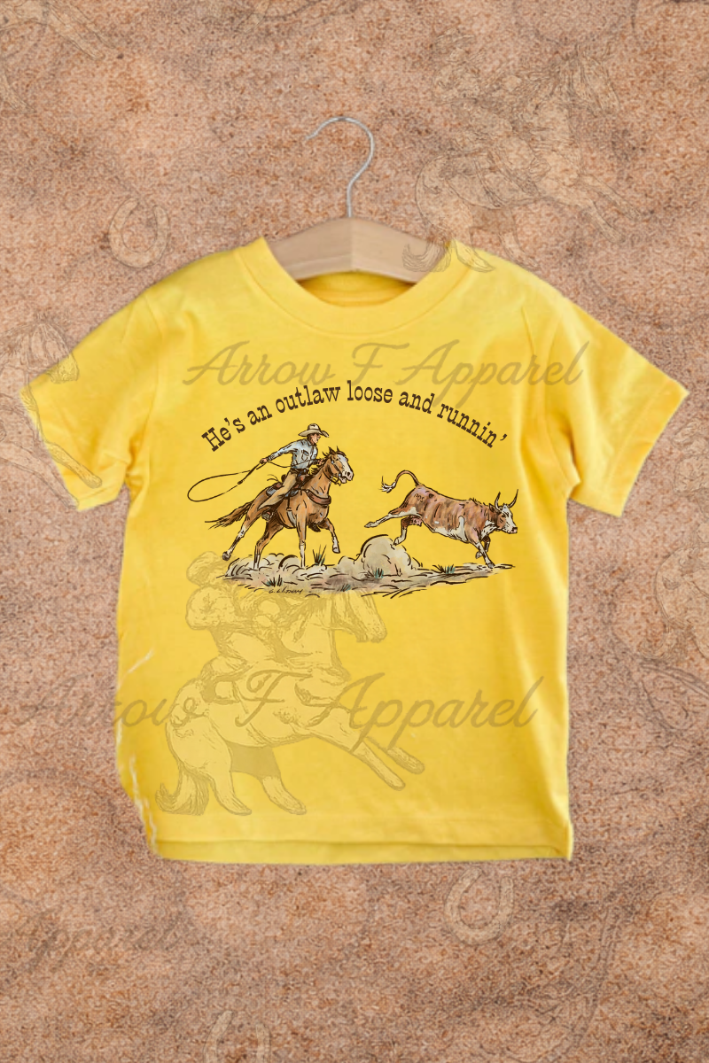 Outlaw on the Loose  Onesie or Tee (Infant,Toddler, Youth)