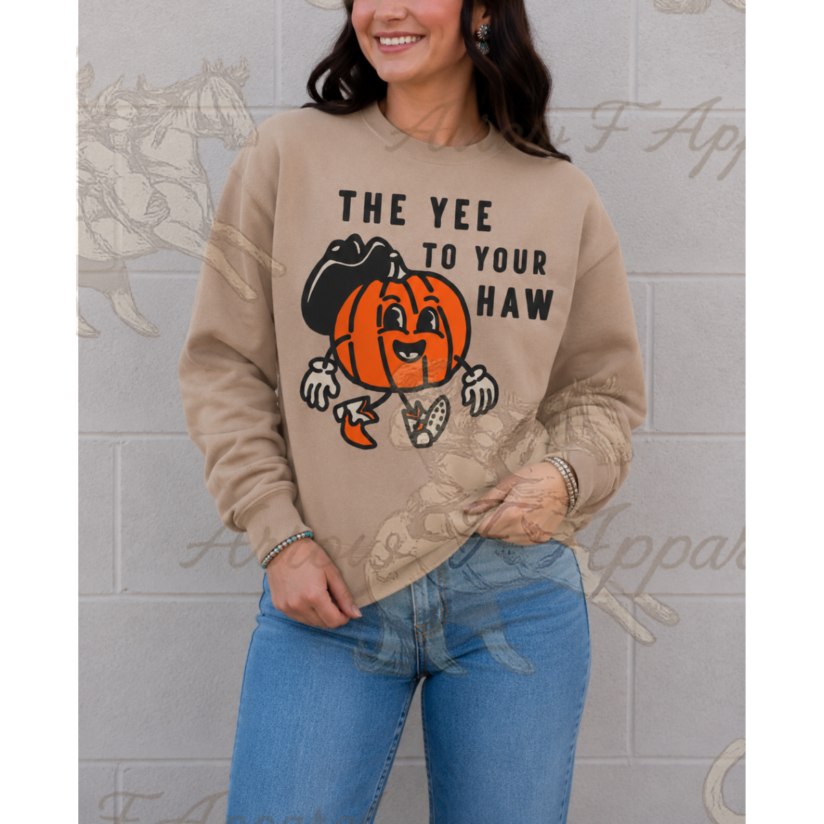 The Yee To Your Haw Sweatshirt (Sandstone)