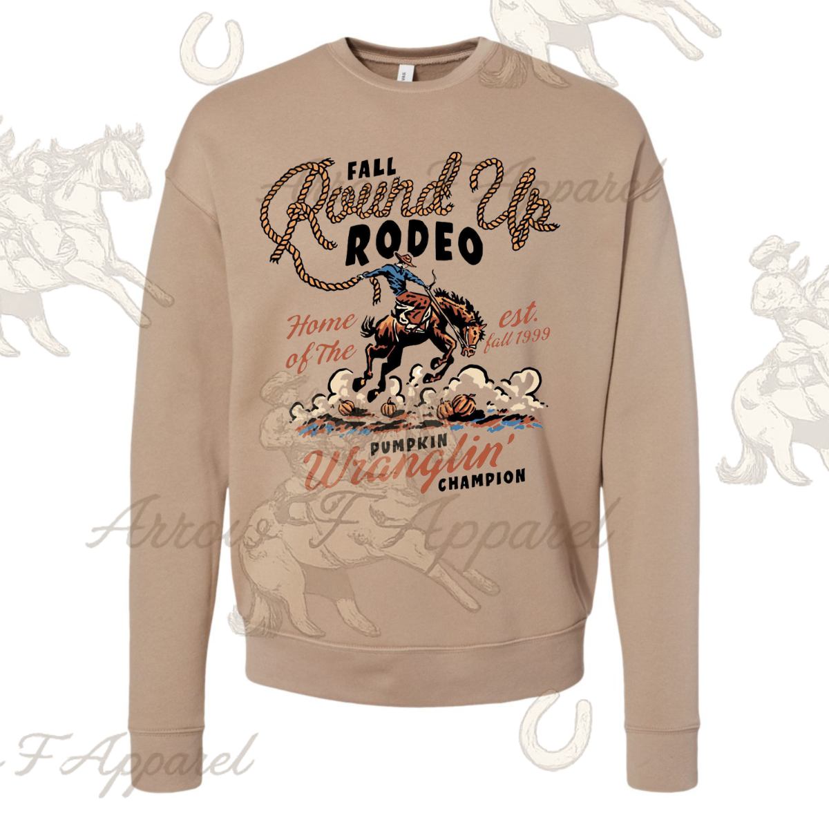 Fall Round Up Rodeo Sweatshirt (Sandstone)